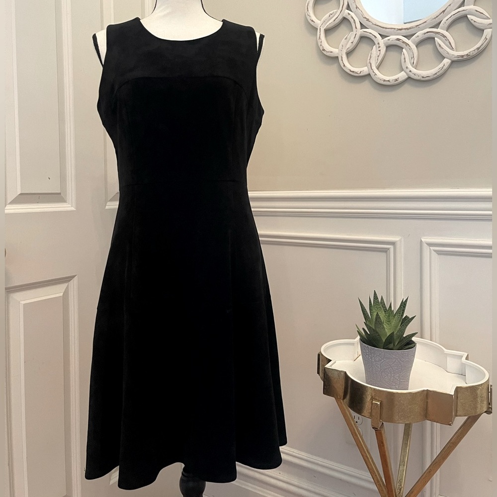Calvin Klein Black Suede Dress, size 8